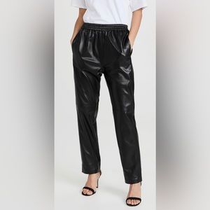 7 For All Mankind-Casual Faux Leather Joggers